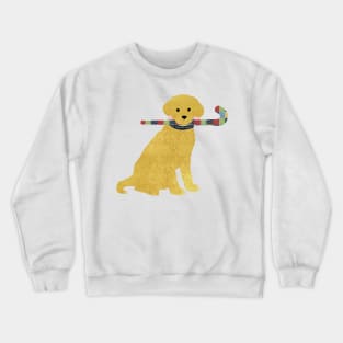 Yellow Lab Retriever Field Hockey Dog Crewneck Sweatshirt